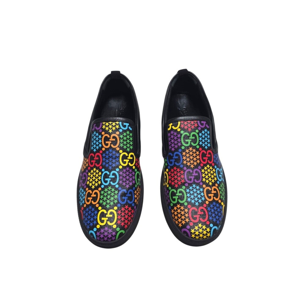 GUCCI PSYCHEDELIC SUPREME SLIP ONS SNEAKERS GG MONOGRAM G 8+ (8.5)